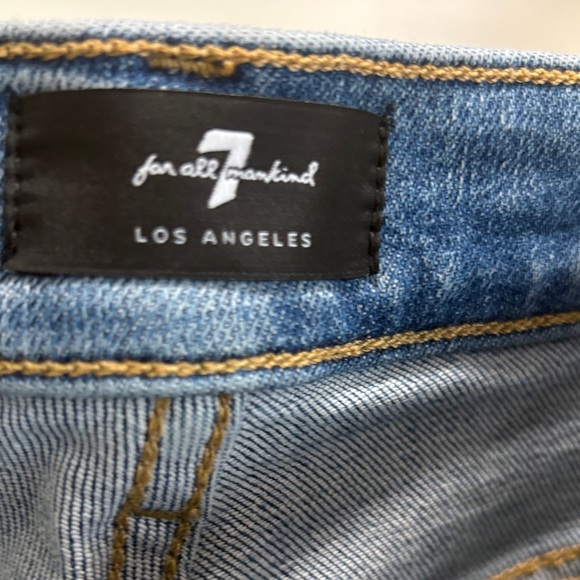 Stylish Blue Distressed Women Jeans 26” Inseam - Picture 2 of 3